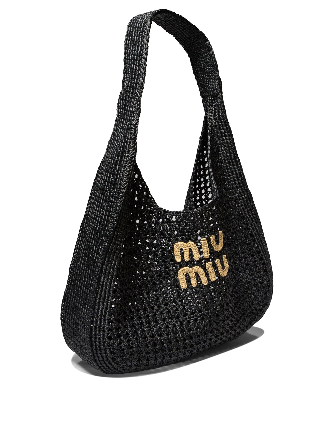 MIU MIU Crochet shoulder bag with logo